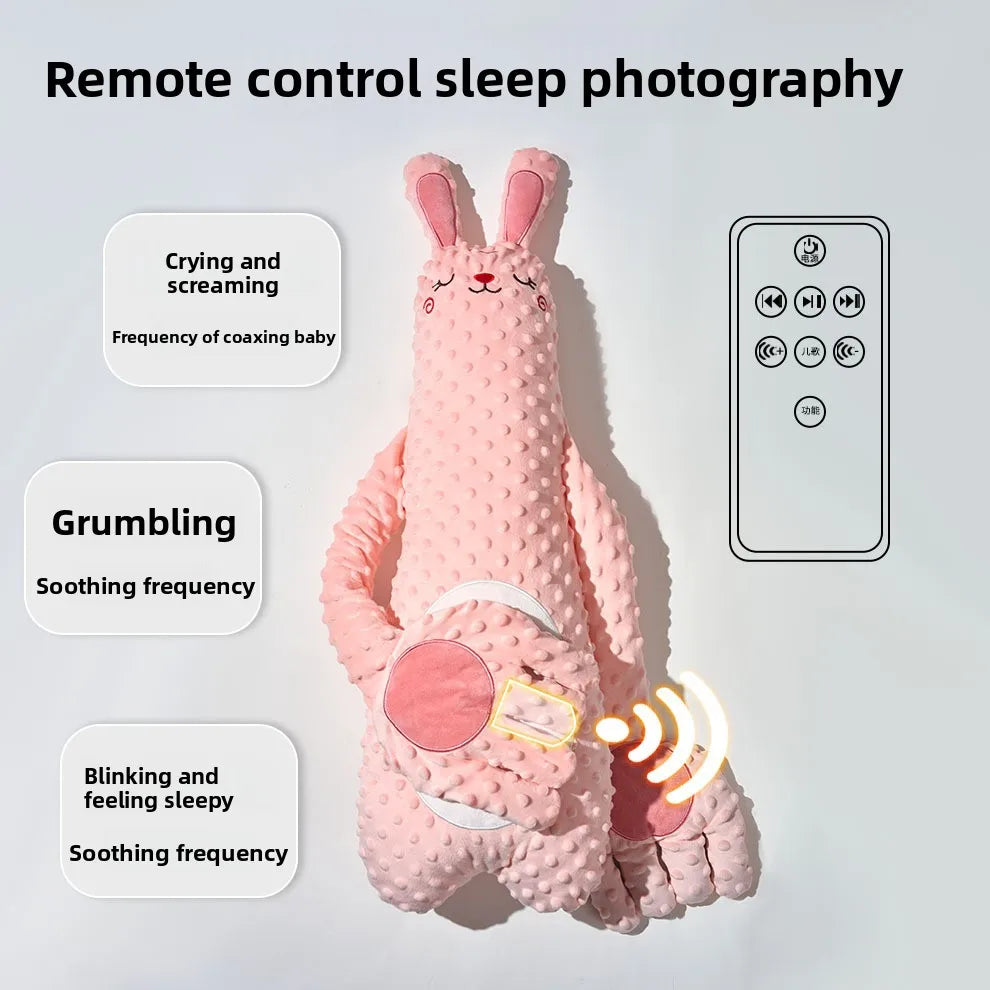 Almohada para dormir para bebés recién nacidos, con muñeco de palmada relajante, control remoto, almohada eléctrica para bebés con forma de mano y palmada relajante