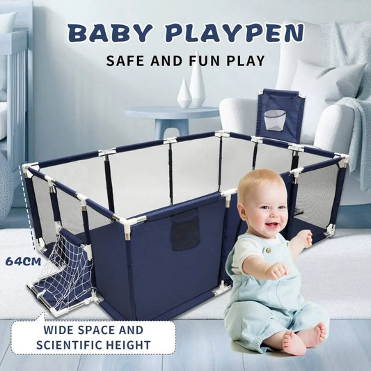 IMBABY Parque de juegos para bebés, parque infantil interior para bebés, parque infantil grande para niños, valla protectora de seguridad, parque de juegos impermeable