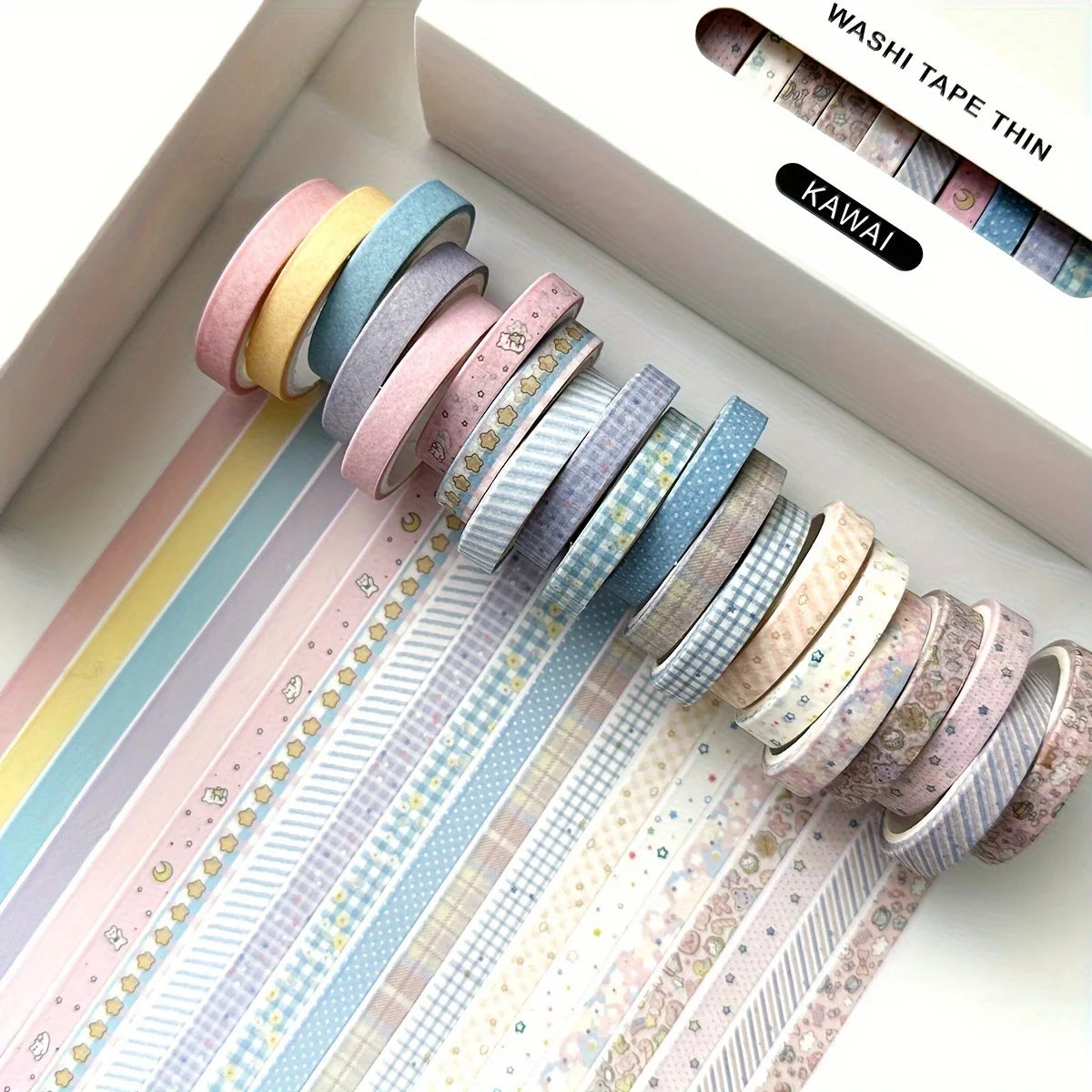8 rolls/box retro-themed washi tape, various flowers, plaid patterns, handmade DIY scrapbook decoration materials
