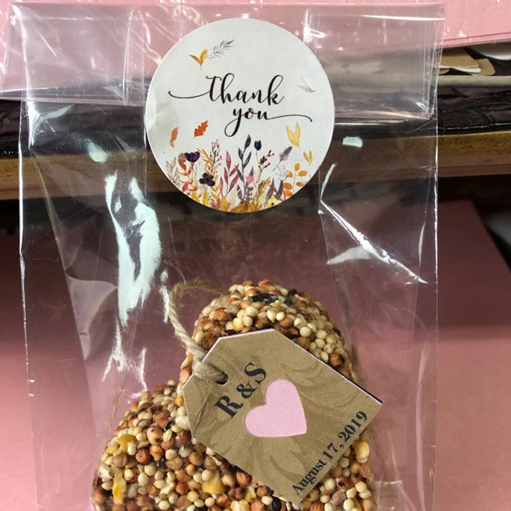 500pcs Thank You Stickers 1" Flower Design,Highly Recommended for Birthdays, Weddings, Giveaways, Bridal Showers  (1 Roll)