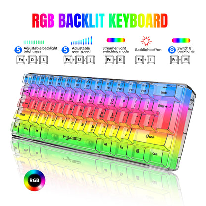 Teclado para juegos ultracompacto con un 60 % de RGB