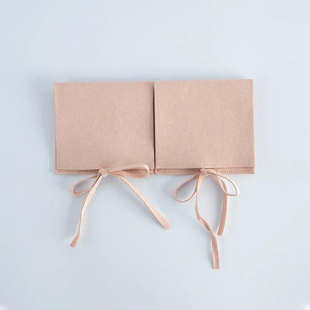 10pcs Velvet Jewelry Packaging Pouches Chic Wedding Favor Bags Cream microfiber Cosmetic Bags Product Package Wedding Gift Bag
