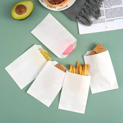 10x15cm,8x15cm,13x18cm, 4X6 Inch 50 pcs  Kraft Paper Flat Favor Bag Small Paper Bags for Packaging Party Christmas