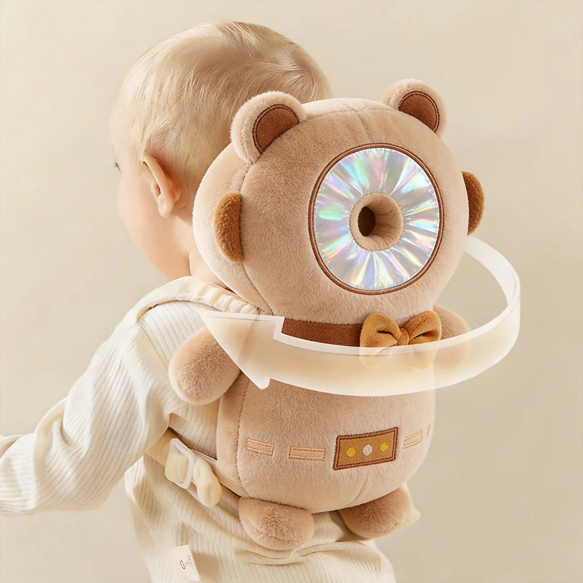 1Pc Baby Head Protection Pillow - Protective Backpack Anti-Fall Head Pillow Adjustable Baby Head Protection Pad Comfortable Cute Cartoon Design Suitable for Baby Walking and Crawling