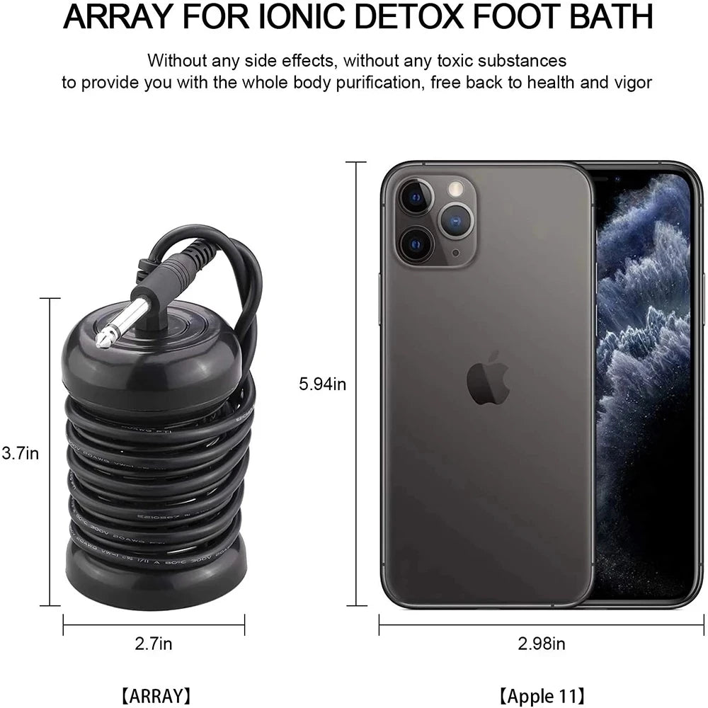 Detox Ionic FootBath Massage Machine Electric Foot Spa Bath Cleanse Massager Vibrating Care Arrays Aqua Health Therapy