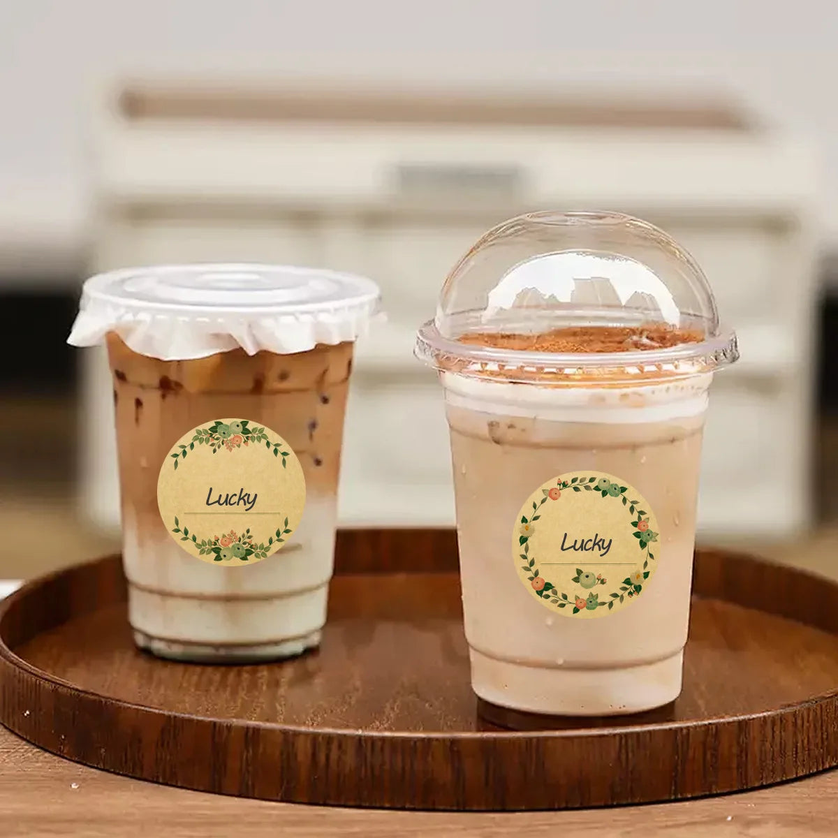 500pcs Round Floral Thank You Stickers Canning Labels for Food Containers Jars,Gift Baking Packing Decor,Can write
