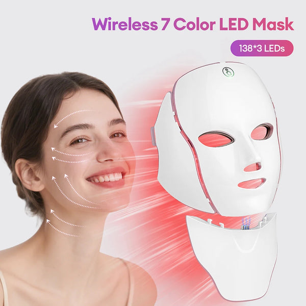 7 Colors Light Face Neck Beauty Mask Anti-Wrinkle Skin Brightening Neck Beauty Mask Skin Tightening Wrinkle Remover Skin Care