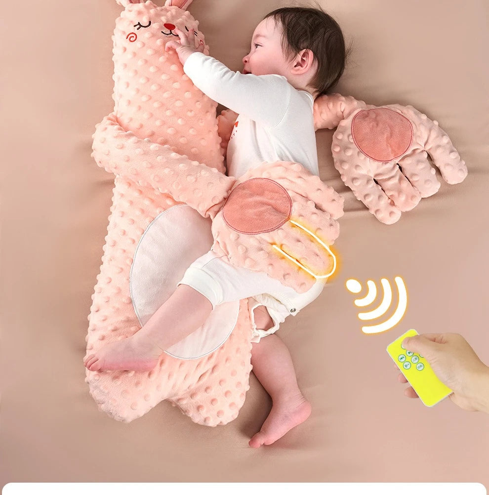 Almohada para dormir para bebés recién nacidos, con muñeco de palmada relajante, control remoto, almohada eléctrica para bebés con forma de mano y palmada relajante