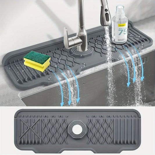 3 Colors to Choose From,Faucet Splash Proof Pad,Drain Pad,Drying Pad,Kitchen Bathroom Sink and Countertop