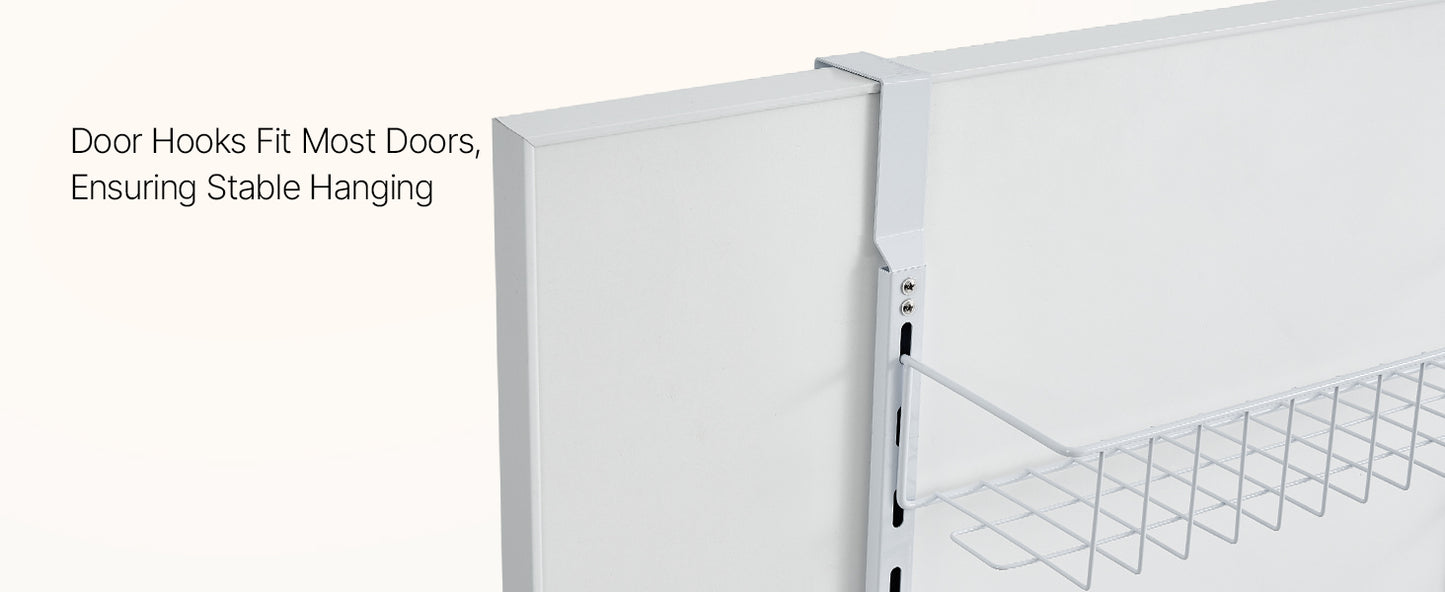 SucceBuy 6/8/9/10 Tier Over the Door Pantry Organizer Heavy-Duty Steel Hanging Spice Rack, Adjustable Wall Seasoning Shelves